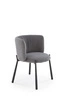 Čalouněná sametová židle Itzal šedá s područkami do jídelny a obývacího pokoje moderní