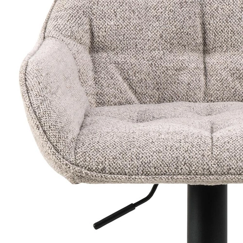 Čalouněný barový stolička Brooke béžová s opěrkou, otočná a výškově nastavitelná do kuchyně a k ostrůvku Actona