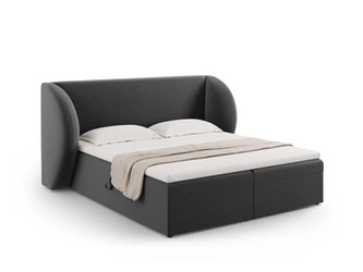 Miley Grey Velvet postel 180x200