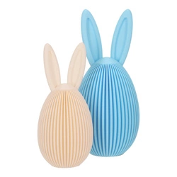 Sada 2 velikonočních figurek vajíček Intesi pastelové dekorace na stůl a komodu