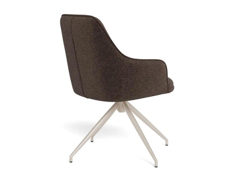 Actona Adia hnědá čalouněná otočná jídelní židle