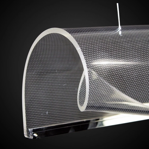 Závěsné LED svítidlo Cortina no. 3 moderní, výškově nastavitelné do obýváku a jídelny, chromované