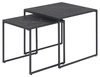Sada konferenčních stolků Seaford Intesi černá čtvercová moderní do obýváku 2v1