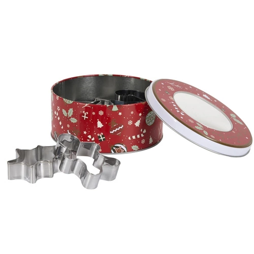 Sada Intesi kovových vánočních vykrajovátek v krabičce na pečení a zdobení