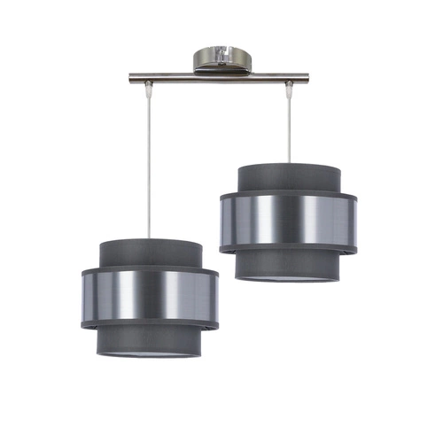 Moderní závěsné svítidlo Hare šedé stříbrné nastavitelné do obýváku a jídelny nad stůl