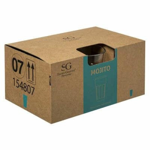 Sada 6 sklenic na mojito z odolného skla 360 ml 5five simply smart