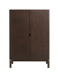 Komoda Arun vysoká 90 cm dřevěná espresso moderní do obývacího pokoje