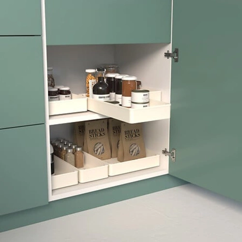 Výsuvný organizér do skříněk 13,3x37,7 cm béžový