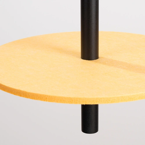 Závěsné svítidlo FELTRO moderní černé žluté do obýváku kuchyně nad stůl 30 cm