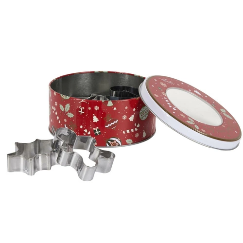 Sada Intesi kovových vánočních vykrajovátek v krabičce na pečení a zdobení