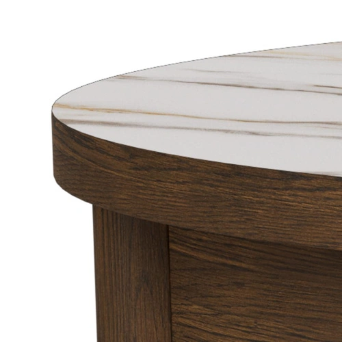 Konferenční stolek Southampton Actona kulatý moderní krémový do obýváku