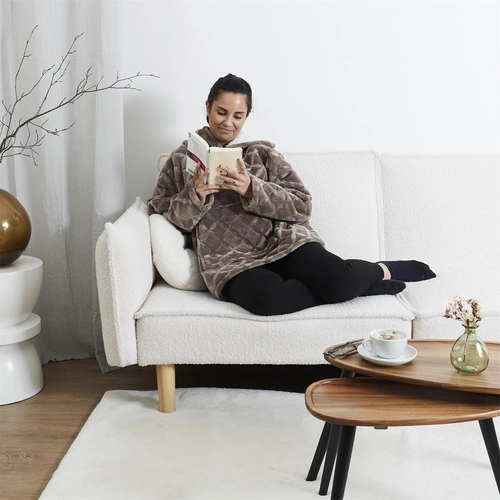 Teplovka s kapucí/snuddie hnědá