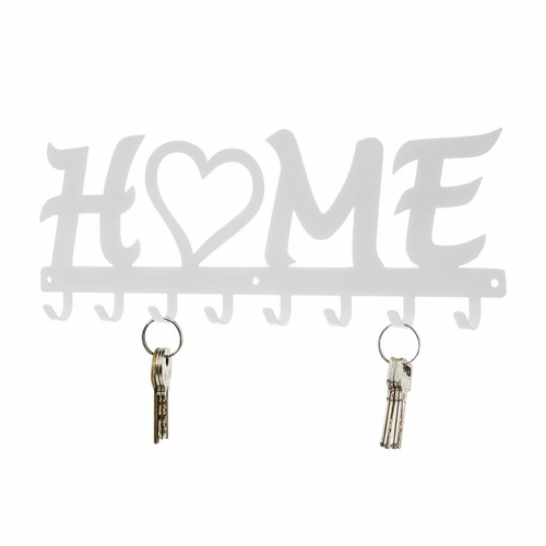 Nástěnný věšák Home bílý Intesi moderní do předsíně na bundy a klíče