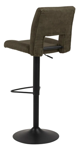 Barová židle Sylvia zelená otočná s nastavitelnou výškou a opěrkou moderní do kuchyně Actona