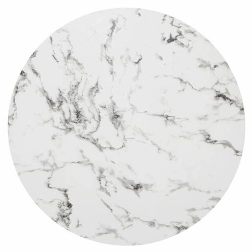 Kulatý jídelní stůl glamour Rayo 120 cm bílý mramor zlatý skleněný do jídelny a obýváku Atmosphera