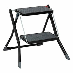 Skládací kovová dvoustupňová stolička schůdek černá moderní do domácnosti 5five simply smart