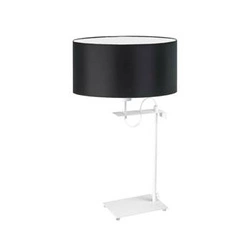Noční lampa Alaska černá s moderním stínidlem do ložnice a obýváku 55 cm
