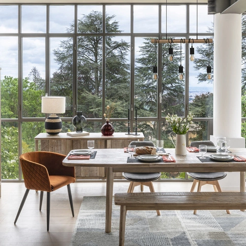 Dřevěná lavice do jídelny a předsíně Banila Atmosphera z akáciového dřeva přírodní 150 cm