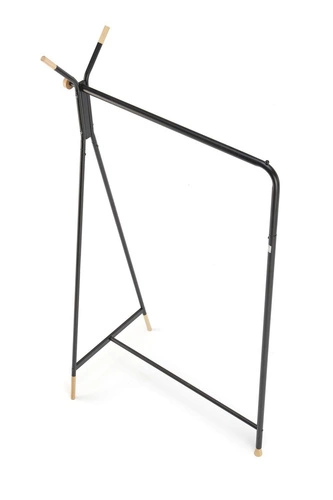 Velo černý loftový stojanový věšák do předsíně kovovo-dřevěný na bundy Intesi