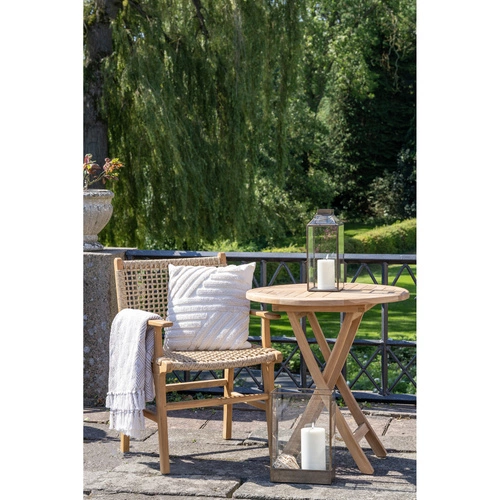 Dřevěná jídelní židle Derby Intesi s područkami ratanová boho rustikální