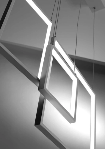 Závěsné LED svítidlo Keos bílé moderní 36W do obýváku, kuchyně, nad stůl