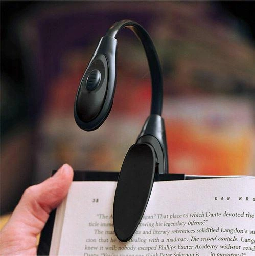 Čtecí klipová lampa modrá