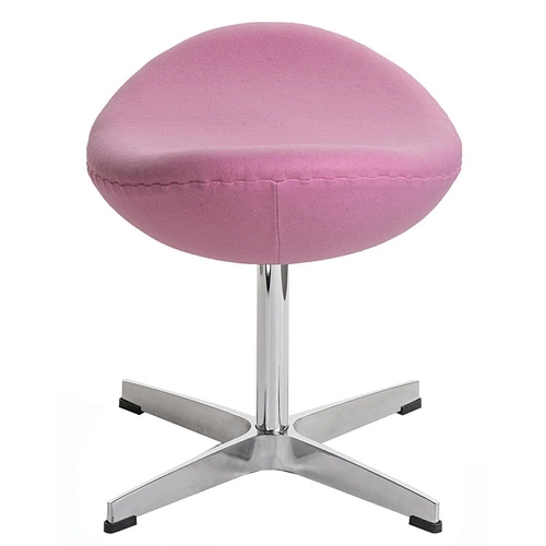 Otočný taburet Egg růžový kašmír Premium D2.DESIGN čalouněný podnožník do obýváku glamour