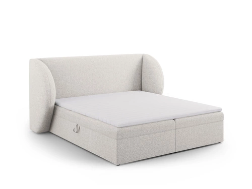 Čalouněná postel Miley šedá 140x200 s úložným prostorem, moderní do ložnice