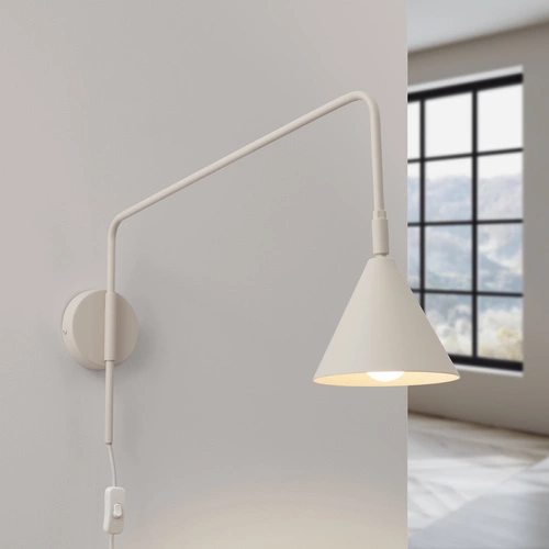Nástěnné svítidlo NOX béžové moderní kovové do ložnice a obýváku SOLLUX LIGHTING 61 cm