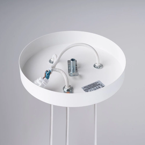 Moderní bílý závěsný lustr ARCHE 3P nastavitelný do obýváku a nad stůl 3-bodový