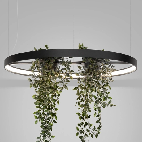 LED lustr RIO BIO 78 černý moderní do obýváku, jídelny a nad kuchyňský ostrůvek 78 cm