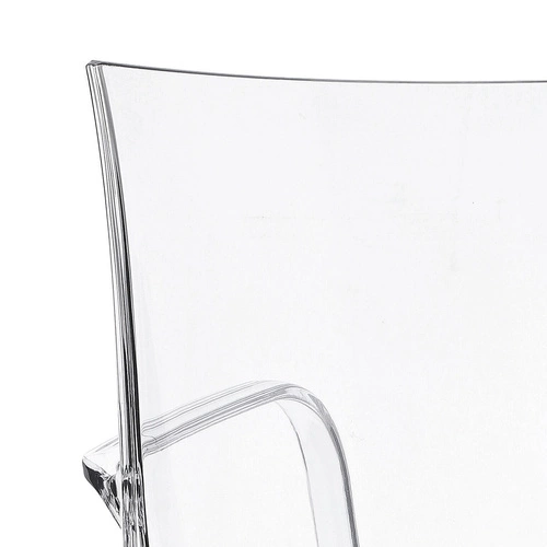 Moderní průhledná jídelní židle s područkami, stohovatelná SCAB Design Vanity