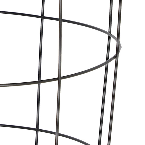 Kovový kulatý konferenční stolek s úložným prostorem černý do obýváku industriální Intesi