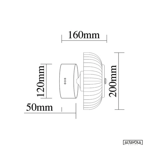 Stropní LED svítidlo Vitrum CW kulaté černé glamour do obýváku a ložnice ALTAVOLA DESIGN