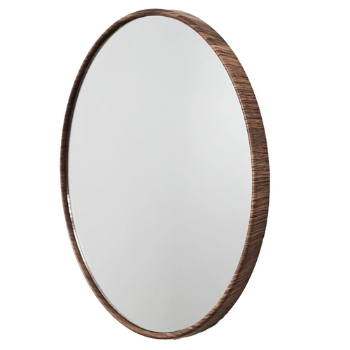 Sada 3 kulatých závěsných zrcadel Toronto ořech 26 cm do předsíně a obývacího pokoje