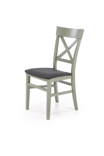 Dřevěná jídelní židle Tutti Intesi moderní zeleně čalouněná do jídelny a obýváku