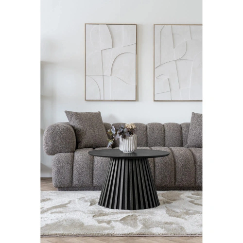 House Nordic Osaka kulatý konferenční stolek 70 cm černý do obývacího pokoje