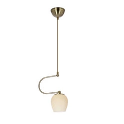 Závěsná lampa Serano patina 1x60W E27 krémový difuzor