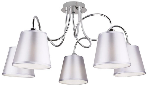 Závěsná lampa Luk 5 světel chrom glamour do obýváku a jídelny CANDELLUX LIGHTING