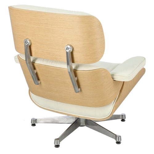 Otočná křesla Vip D2.DESIGN do obýváku bílá pravá kůže moderní glamour