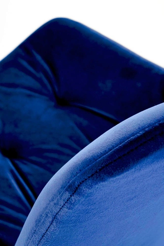 Otočná židle Veroniq modrá čalouněná sametem do jídelny kuchyně obýváku moderní