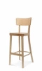 Dřevěný barový stolička s opěradlem Solid FAMEG na míru, čalouněná do kuchyně a jídelny