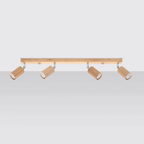 Stropní svítidlo BERG 4 přírodní dřevo moderní do obýváku a kuchyně Sollux Lighting