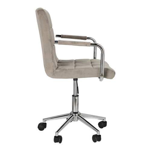 Ergonomická kancelářská židle Cosmo Arm, šedý samet, otočná s područkami
