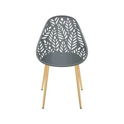 Jídelní židle Lucena Intesi šedá moderní z plastu na ocelových nohách do kuchyně