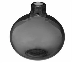 Skleněná váza Single šedá 11 cm moderní dekorativní na květiny do obýváku Atmosphera