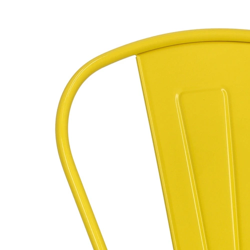 Kovová žlutá židle Paris ve stylu Tolix do jídelny a kuchyně industriální D2.DESIGN