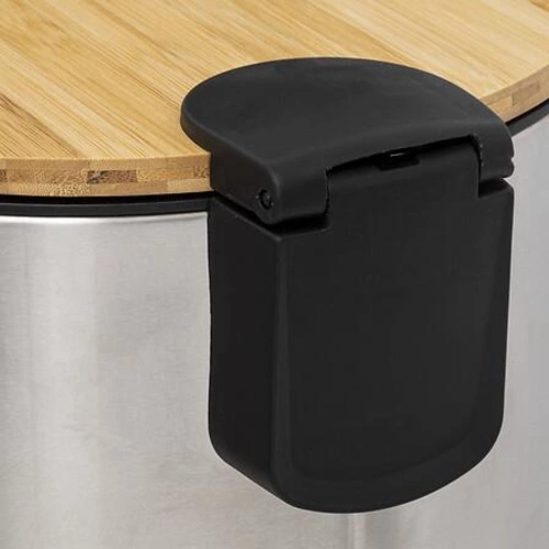 Kuchyňský odpadkový koš Bam 30 l s pedálem bambusový stříbrný moderní 5five