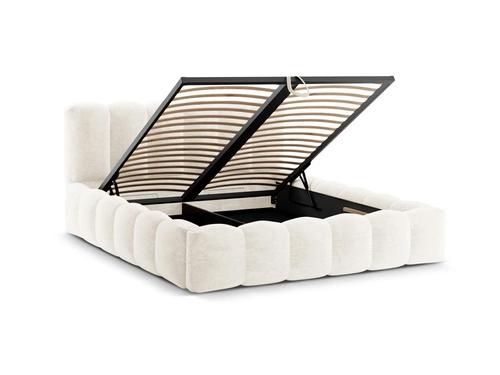 Čalouněná postel Lupine 160x200 béžová s úložným prostorem moderní do ložnice Micadoni Home