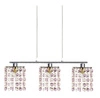 Klasická závěsná lampa 3x40W G9 fialová